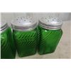 Image 8 : 6 Forest Green Swirl Glass Canisters – 2x 5½" Tall, 4x 4½" Tall