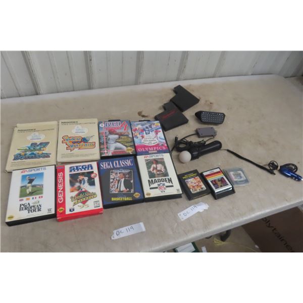 Atari and Sega Intellivoice Video Game Console and Controllers- No Games