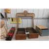 Image 1 : 3 Kitchen Hoosier Cabinet Drawers, Mirror Frame, and 4 Table Legs