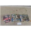 Image 1 : Hockey Figure Unracer and 2 Baseball McFarlane Figures – All in Packages, RCM Book Shelf 26" × 15"