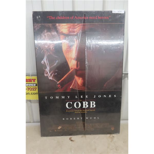 Movie Poster – Cobb Featuring Tommy Lee Jones, 27" × 40"