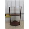 Image 1 : Corner Open 3-Tier What-Not Shelf – 34" × up to 21" × up to 14"