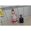 Image 1 : Vintage Hand-Painted Ceramic Italy Liquor Decanter and 1919–1969 50th Anniversary Cobalt Blue