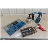 Image 1 : Tap & Die Set and 3 Air Tools – Riviter, Undercoating Gun, and Paint Sprayer