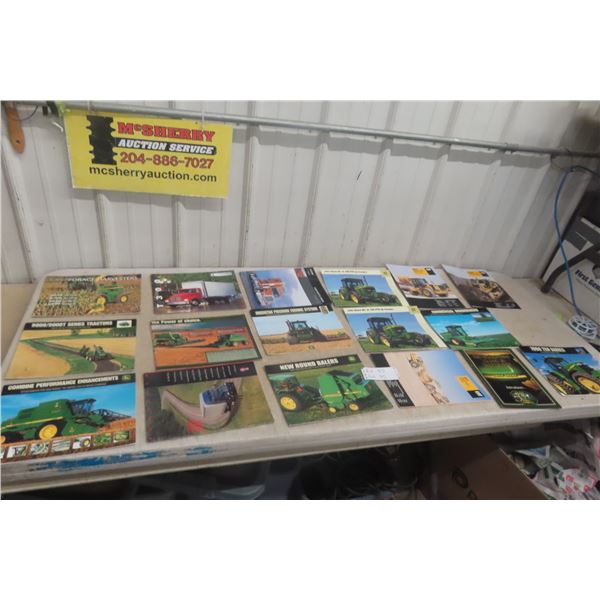 17 Farm Equipment books – John Deere, Combine, Cat Loader, and Semi Truck