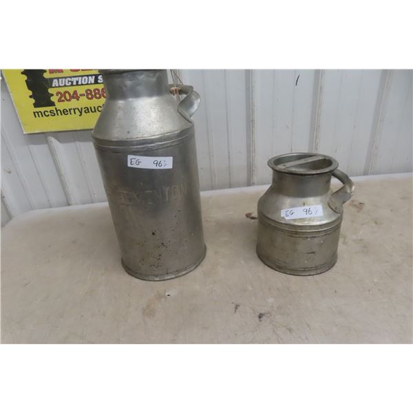 Cream Cans – Qty 2 (1 Labeled Silverwood)