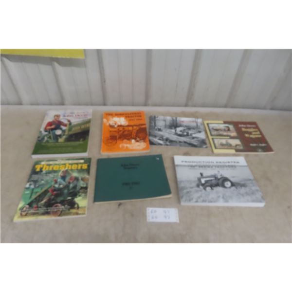 7x Tractors & Thresher Books - John Deere
