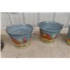 Image 3 : Galvanized Ice Bucket Pails and Cream Can Container – Qty 4 Pails