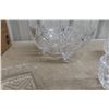 Image 5 : Large Footed Crystal Bowl with Cover, Candy Dish, and Pinwheel Glass