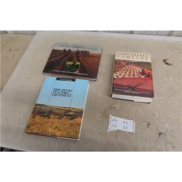 3 Hardcover John Deere History Books – Tractors and Equipment