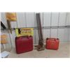 Image 1 : 2 Gas cans and 36" Farm Jack