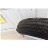 Image 4 : Trailer Tire and Rim – New Tire 4.80-12, Rim Previously Repaired, Older Tire Included