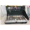 Image 2 : Coleman Propane Double Burner Cooker, Umbrella and Dual Cooler