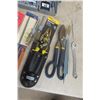 Image 7 : Tin Snips, Sockets, Extension Bar Set, Driver Bits, Screwdrivers, Punch, and Tape Measure – Most New