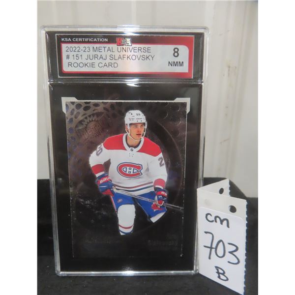 Graded Juraj Slafkovsty Rookie Card