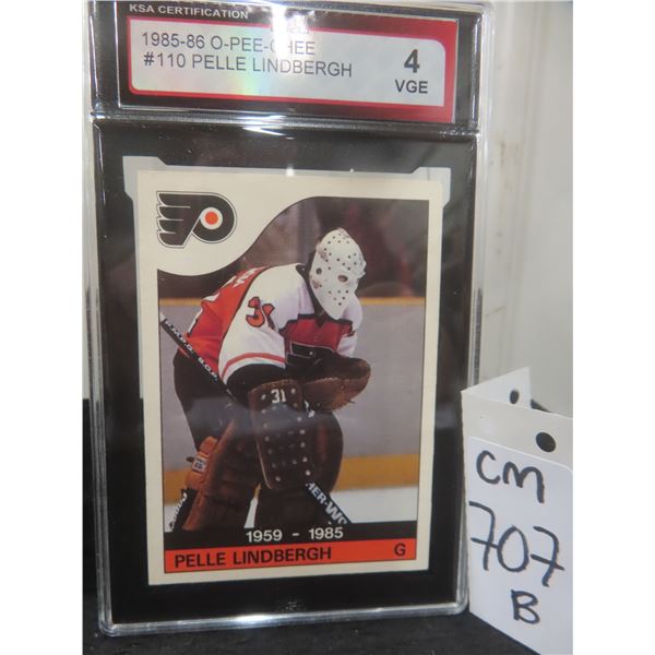 Graded Pelle Lindberg Memorial Card