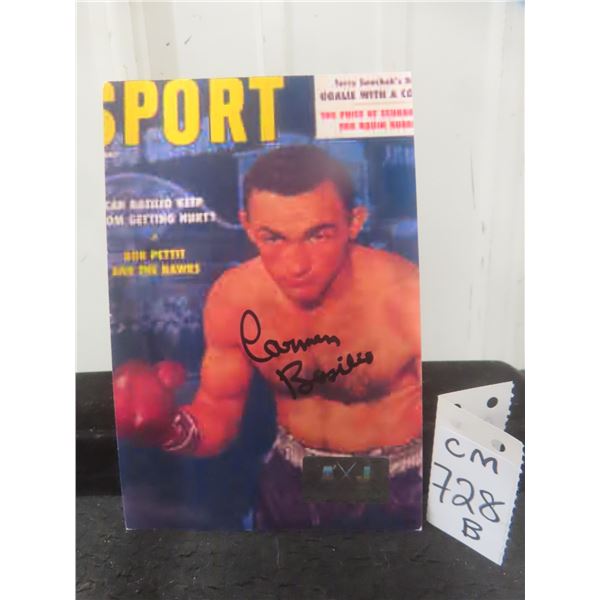 Signed Carmen Basilio 4" × 6" Photo