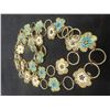 Image 19 : Gold Tone Necklace with Matching Belt and Earrings and Vintage Necklaces and Bangle Bracelet