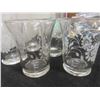 Image 7 : Brass key holder, cheese picks, vintage ice cube tray, and 5 vintage glasses