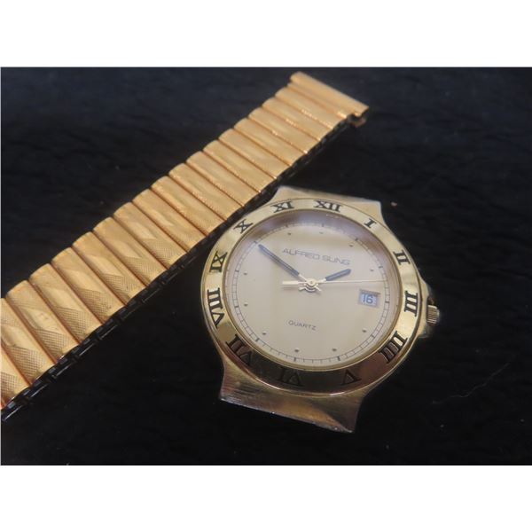 Alfred Sung Quartz Watch with 6" Stainless Steel Band