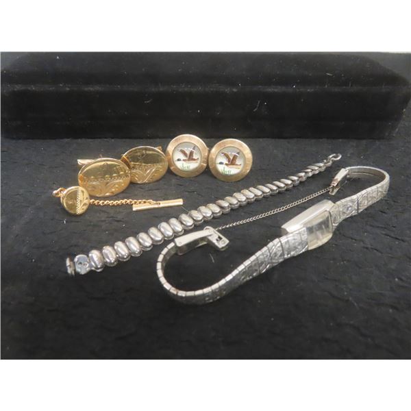 Vintage Cuff Links, Tie Pin, and More