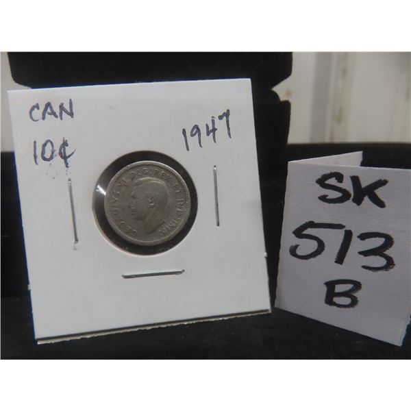 1947 Canada Silver 10¢ Coin