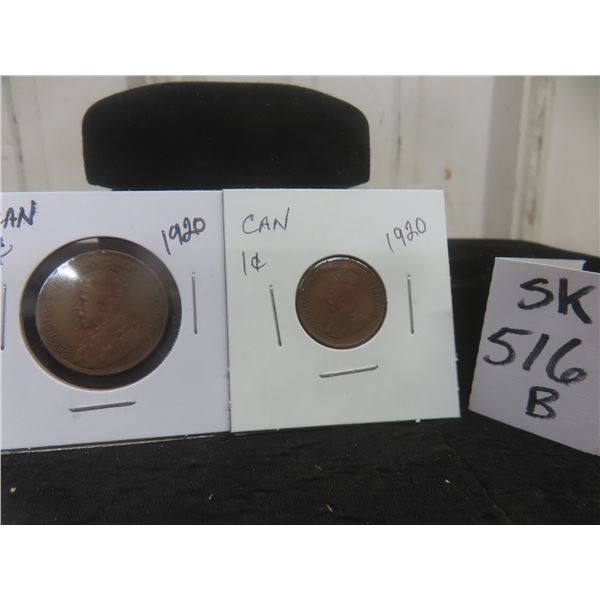 1920 Canada Large Cent and 1920 Canada Small Cent