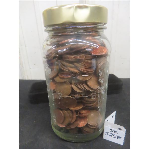 Jar of Canadian Pennies, 6 lb
