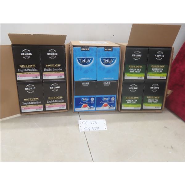 Bigelow English Breakfast Tea, Bigelow Green Tea and Tetley Orange Pekoe Keurig K-Cups – Qty 3