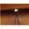 Image 6 : 2-Piece Teak Buffet: Lighted Display Cabinet atop Credenza with 4 Glass Shelves – 71½" W × 65" H,