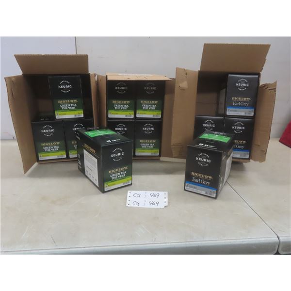 Bigelow Keurig K-Cups: 2 Green Tea and 1 Earl Grey Tea – Qty 3 Cases