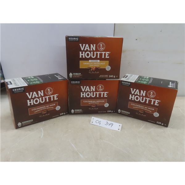 Van Houtte Keurig K-Cups: Columbian Medium and Vanilla Hazelnut – Qty 4 Boxes (96 Cups)