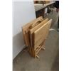 Image 2 : 4 Wooden TV Tables and Self-Standing Rack