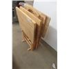 Image 4 : 4 Wooden TV Tables and Self-Standing Rack