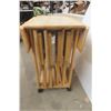 Image 4 : Rolling Droplet Stand and 4 Folding Wood TV Tables