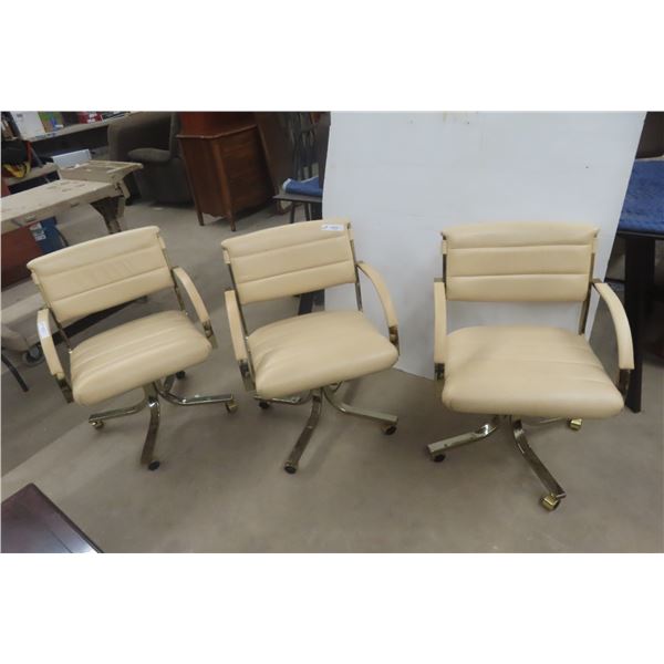 Swivel Rolling Office Chairs – Qty 3