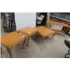 Image 1 : 4-Piece Coffee Table Set – Coffee Table 17" × 37" × 37", Sofa Table 29" x 17" x 53",and 2 End