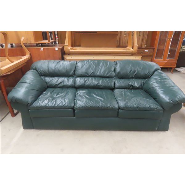 Leather / Leather Style Couch – 80" Wide