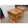 Image 2 : Set of 2 End Tables with Drawer – 23" × 20" × 18"
