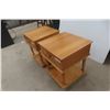 Image 6 : Set of 2 End Tables with Drawer – 23" × 20" × 18"