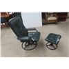 Image 1 : Leather / Leatherette Style Swivel Recliner Chair and Ottoman
