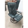 Image 2 : Leather / Leatherette Style Swivel Recliner Chair and Ottoman