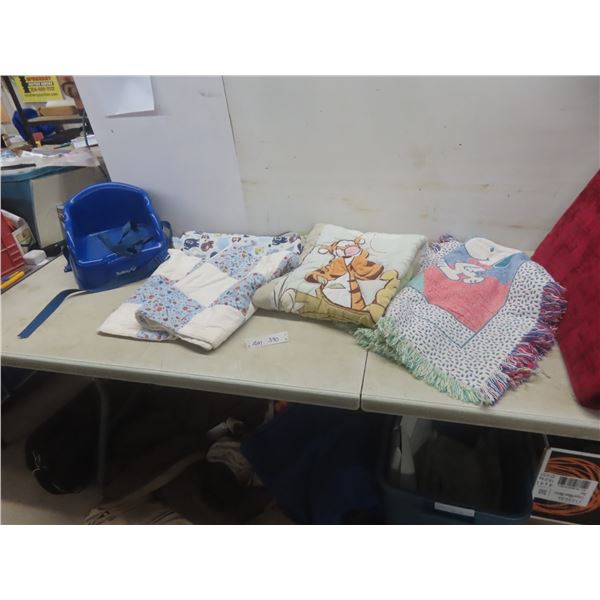 4 Kids Blankets, Snoopy, Tigger & Booster Seat