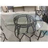 Image 5 : 3 Piece Bistro Set: 2 Swivel Stools & Glass Top Table. 36H x 36" W