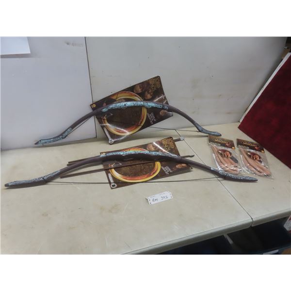 New: 2 Lord of the Rings Legolas Bow & Arrow Set + 2 Blood Elf Kits