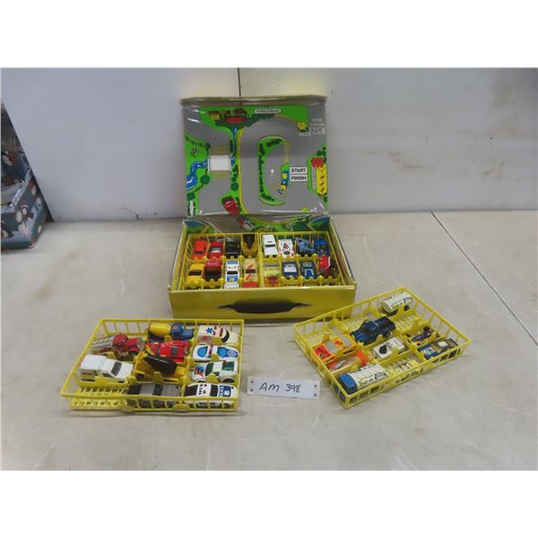 Matchbox Collector Case holds 48 Die Cast w/ 37 Cars; Lesney, Majorette, Matchbox, Hotwheels,