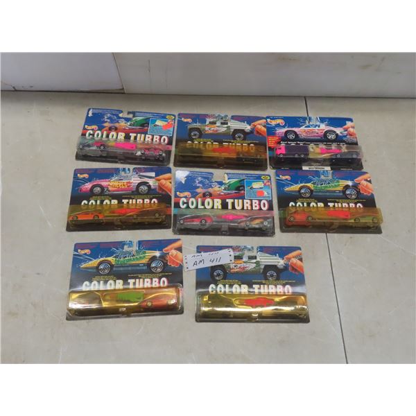 8 Color Turbo Hot Wheels 1993 NOS