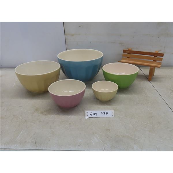 5-Piece Stoneware Nesting Bowls and more