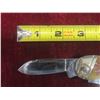Image 4 : Colt Large Lady Leg Stag Handle 2-Blade Pocket Knife with Case – Blade 3", Overall 8¼"