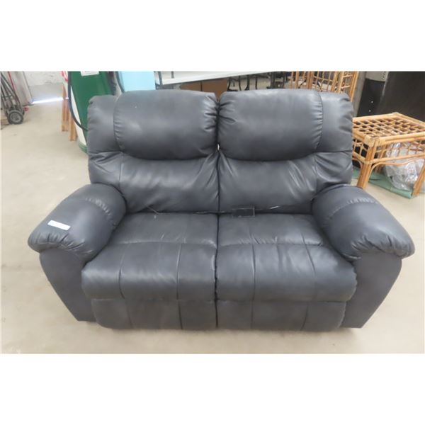 Leather / Leather Style Power Reclining Love Seat – 64" Wide